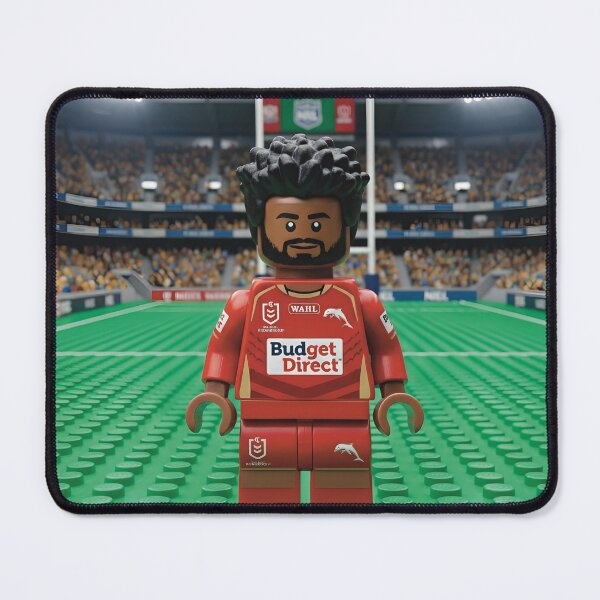 Item preview, The Hammer LEGO Edition Dolphins NRL Fan Art Print designed and sold by Vibes To VIsual.