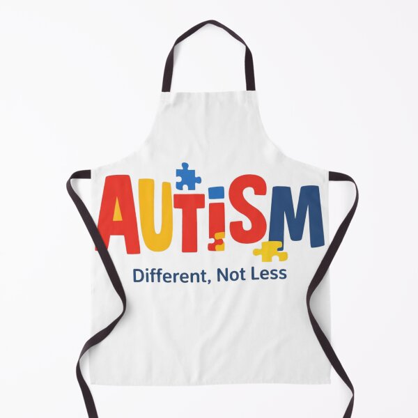 Item preview, Autism: Different, Not Less colorful awareness logo designed and sold by Rue Market.