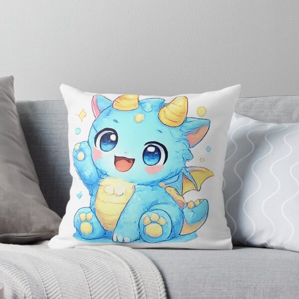 Item preview, Cute creature, blue unicorn dragon friend Kawaii designed and sold by Kallandra.