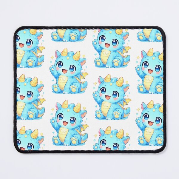 Item preview, Cute creature, blue unicorn dragon friend Kawaii designed and sold by Kallandra.