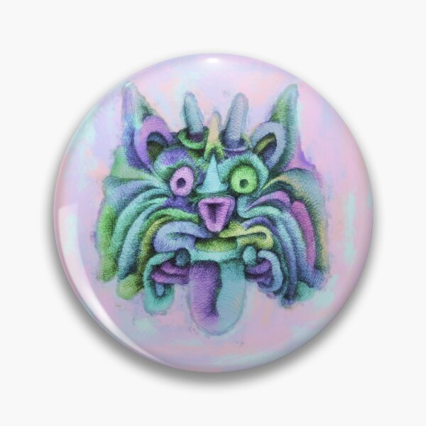 Item preview, Creature #69B - Aztec totem head drawing a1607 designed and sold by liquid-print.