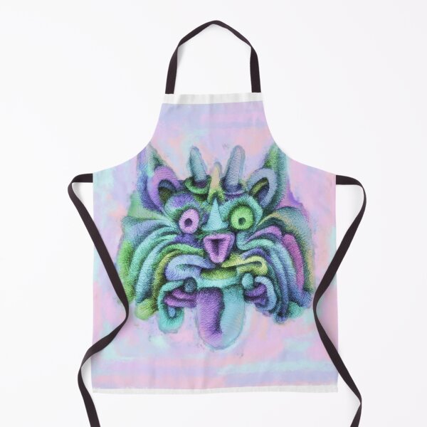 Item preview, Creature #69B - Aztec totem head drawing a1607 designed and sold by liquid-print.