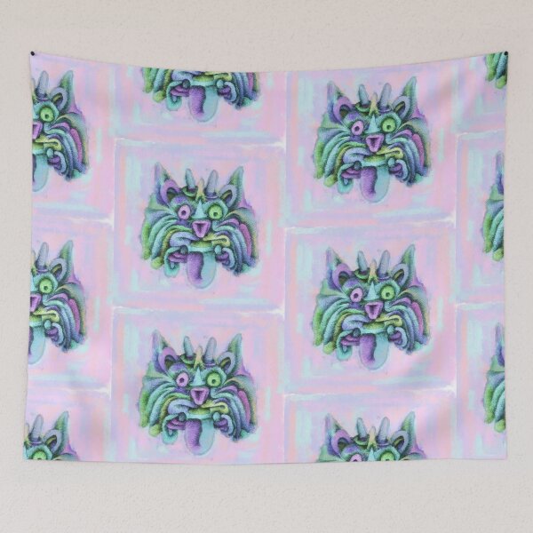 Item preview, Creature #69B - Aztec totem head drawing a1607 designed and sold by liquid-print.