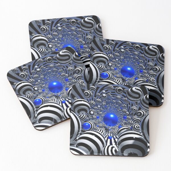 Item preview, Electric Blue Vortex Spheres – Hypnotic Op Art Illusion designed and sold by PixelVibe782.