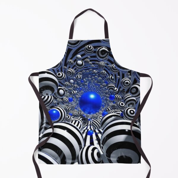 Item preview, Electric Blue Vortex Spheres – Hypnotic Op Art Illusion designed and sold by PixelVibe782.