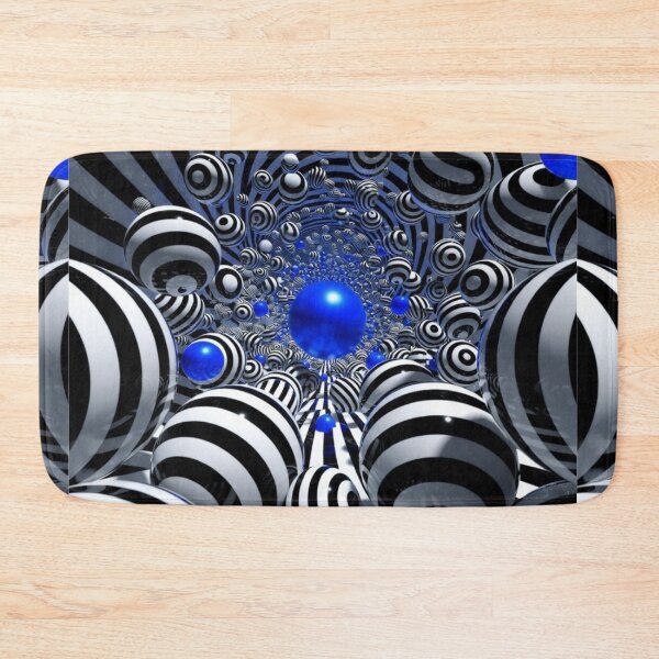 Item preview, Electric Blue Vortex Spheres – Hypnotic Op Art Illusion designed and sold by PixelVibe782.
