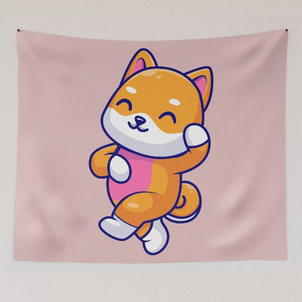 Item preview, Playful shiba inu dog designed and sold by NAMASTHE WORLD.