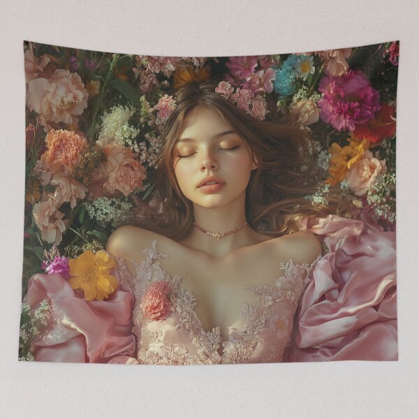 Item preview, Sleeping Beauty in Flowers designed and sold by bubblyrainbow.