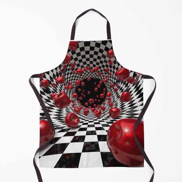 Item preview, Red Apple Vortex – Surreal Checkerboard Illusion designed and sold by PixelVibe782.