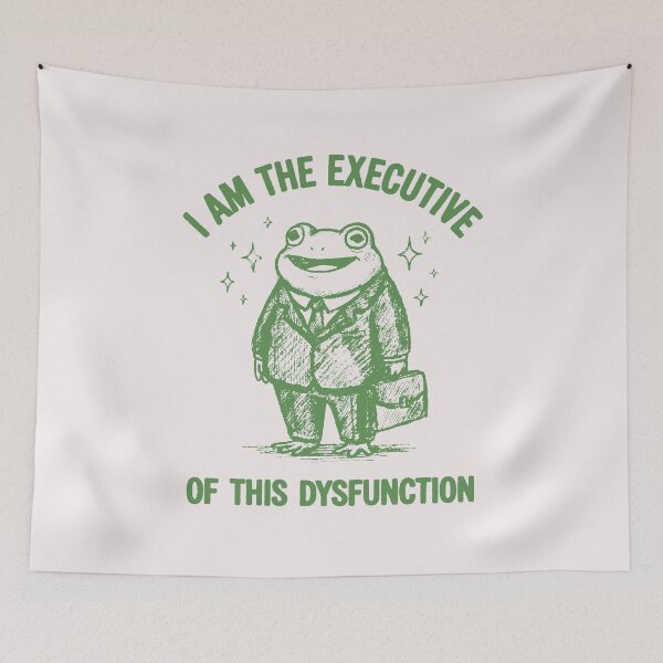 Item preview, Executive of this Dysfunction Retro Frog Mascot designed and sold by AdyKurniawan.