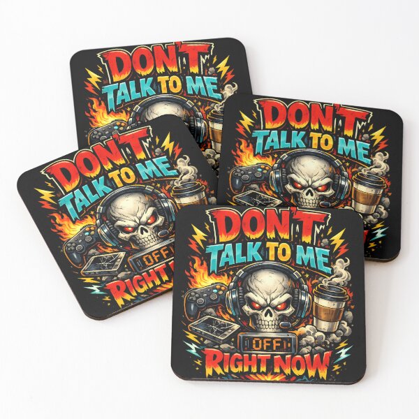 Item preview, Dont Talk To Me Right Now Gamer Skull Coffee designed and sold by DrukNaStyl.