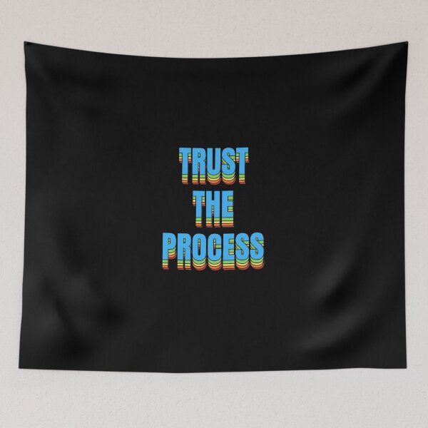 Item preview, Trust The Process - Motivational Streetwear Typography designed and sold by Jan Menard Sangal Apparel.