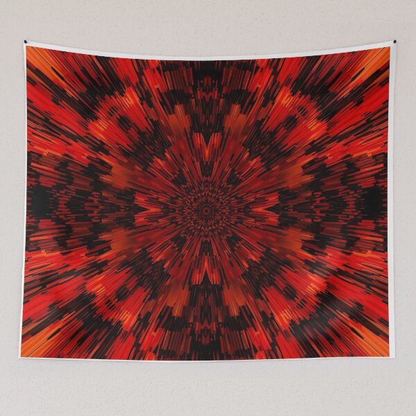 Item preview, Fiery Pixel Explosion – Vibrant Geometric Op Art designed and sold by PixelVibe782.