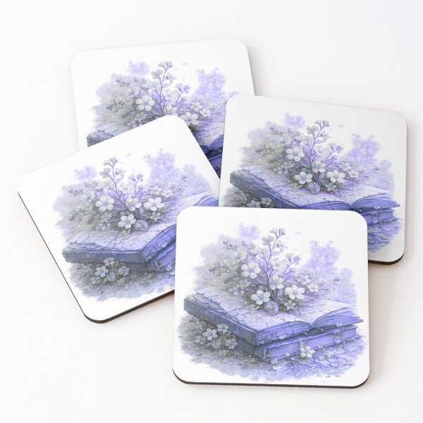 Item preview, Forget-Me-Not Book Bloom Watercolor Art Magenta colored designed and sold by Artist Bishhnu Banerji.