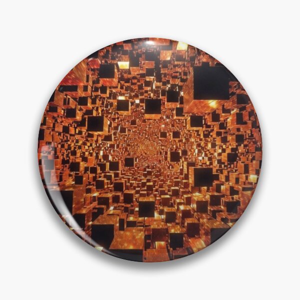 Item preview, Fiery Cube Vortex – Explosive 3D Geometric Art designed and sold by PixelVibe782.