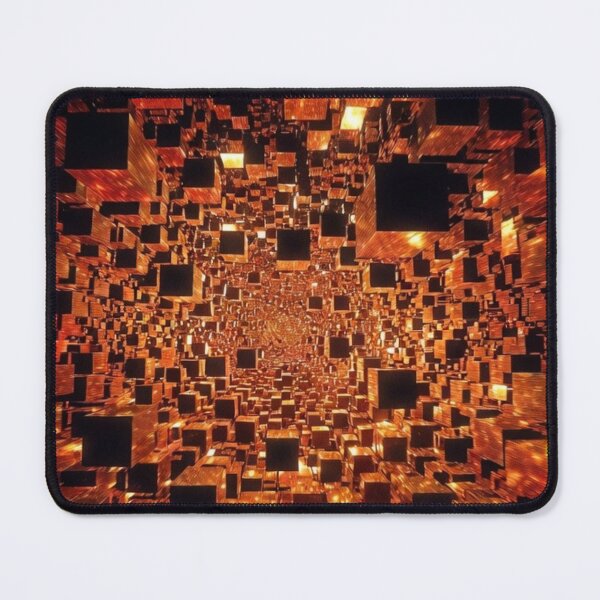 Item preview, Fiery Cube Vortex – Explosive 3D Geometric Art designed and sold by PixelVibe782.