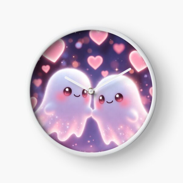 Item preview, Kawaii Ghost Love – Cute Halloween Romance designed and sold by PixelVibe782.
