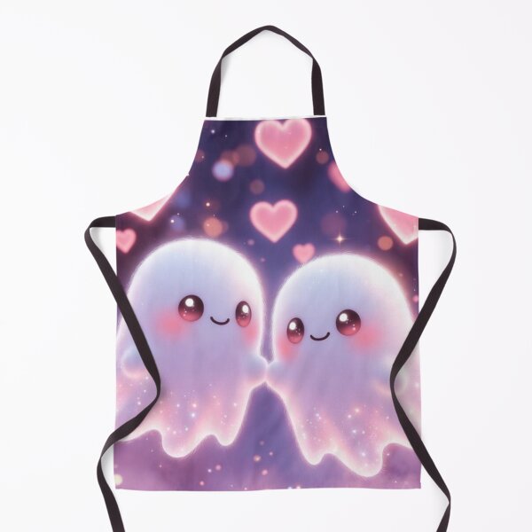 Item preview, Kawaii Ghost Love – Cute Halloween Romance designed and sold by PixelVibe782.