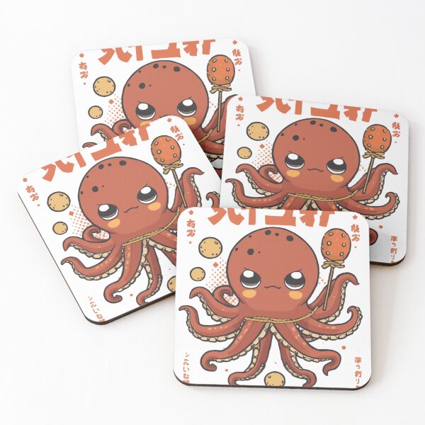 Item preview, Cute Kawaii Octopus Japanese Takoyaki Monster Anime T-Shirt designed and sold by MattariShop.