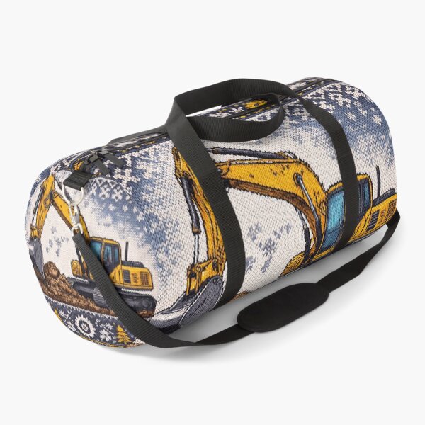 Item preview, Excavator construction site in a wintery knit pattern design designed and sold by Mauswohn.