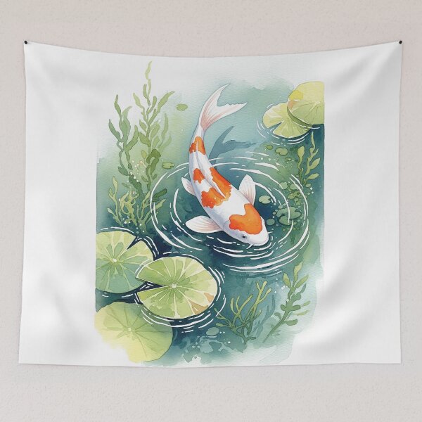 Artikelvorschau, Koi-Aquarell entworfen und verkauft von Aureluxe.