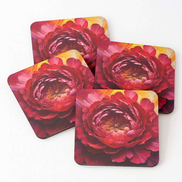 Item preview, Infinity Crimson Rose Explosion Oil Painting Type 2 designed and sold by Artist Bishhnu Banerji.
