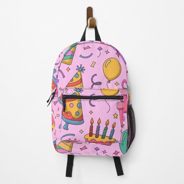 Item preview, Sweet Pink Birthday Party Pattern - Cakes, Balloons, Hats & Noisemakers designed and sold by Midnight Veil Designs.