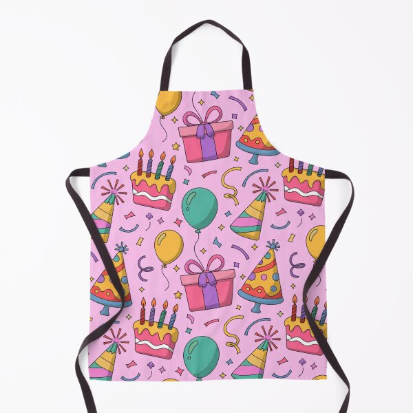 Item preview, Sweet Pink Birthday Party Pattern - Cakes, Balloons, Hats & Noisemakers designed and sold by Midnight Veil Designs.