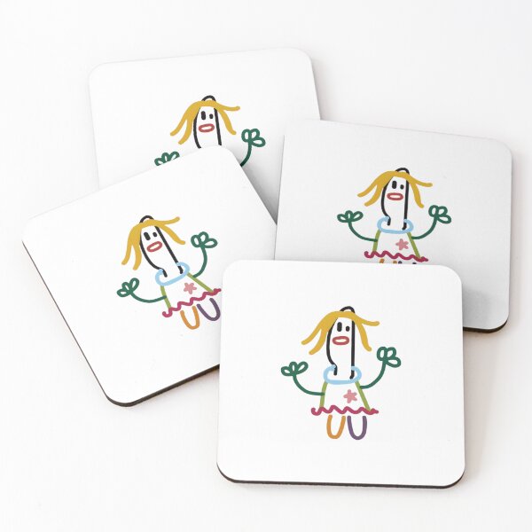 Item preview, Whimsical Doodled Girl Illustration — Colorful Abstract Stick Figure Art for Kids and Creatives designed and sold by Colorful-Garden.