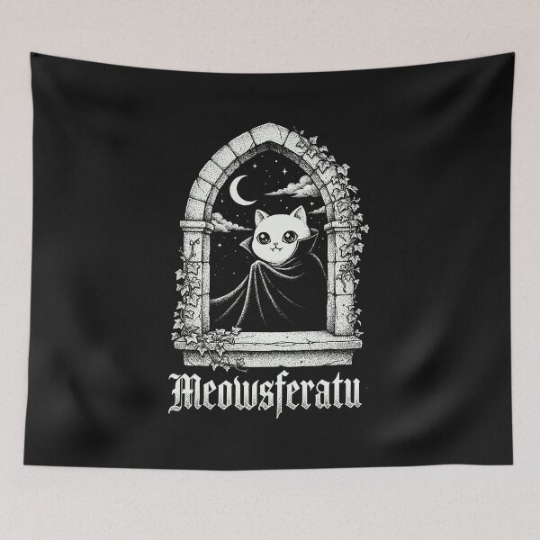 Item preview, Meowsferatu Vampire Cat designed and sold by AdyKurniawan.