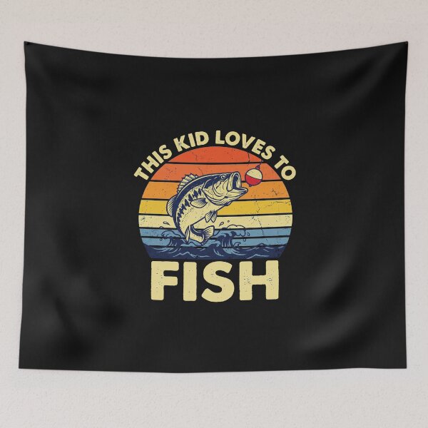 Item preview, This Kid Loves To Fish Retro designed and sold by AdyKurniawan.