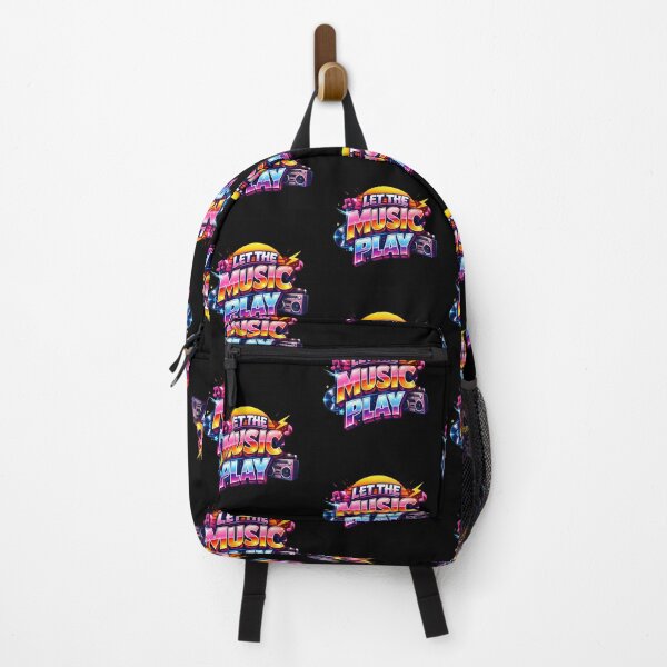 Item preview, Let The Music Play Retro Synthwave Boombox 80s Style designed and sold by DrukNaStyl.