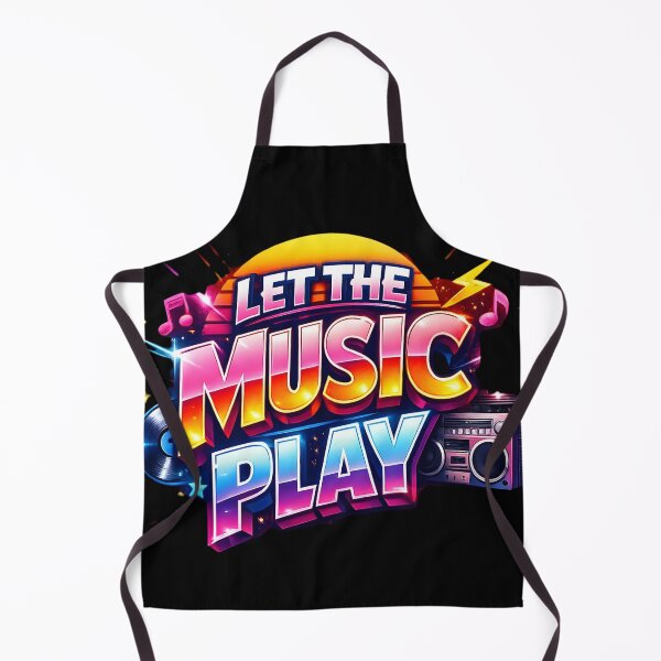 Item preview, Let The Music Play Retro Synthwave Boombox 80s Style designed and sold by DrukNaStyl.