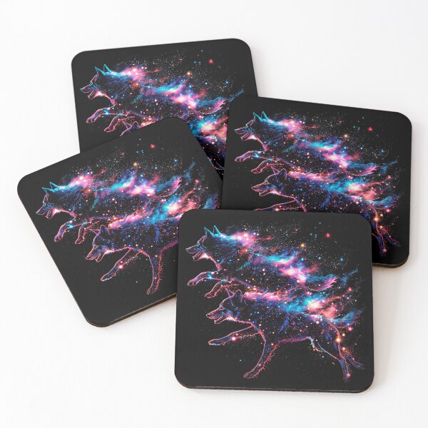 Item preview, Cosmic Wolf Galaxy – Neon Space Spirit Animal T-Shir designed and sold by PSYNOVA.