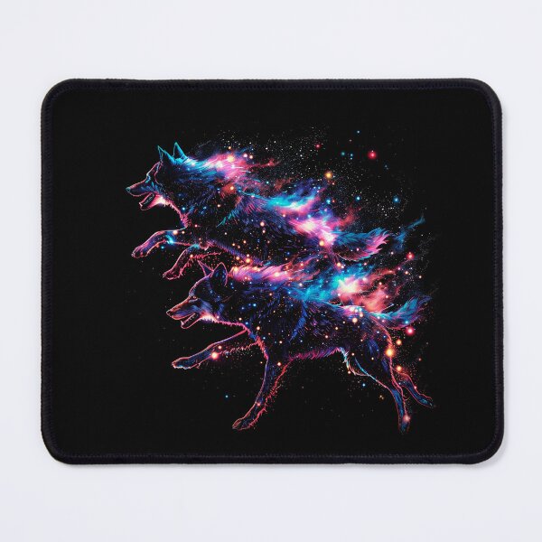 Item preview, Cosmic Wolf Galaxy – Neon Space Spirit Animal T-Shir designed and sold by PSYNOVA.