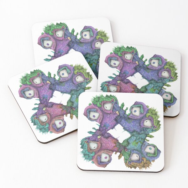 Item preview, Small colorful dragon faces a0520 designed and sold by liquid-print.