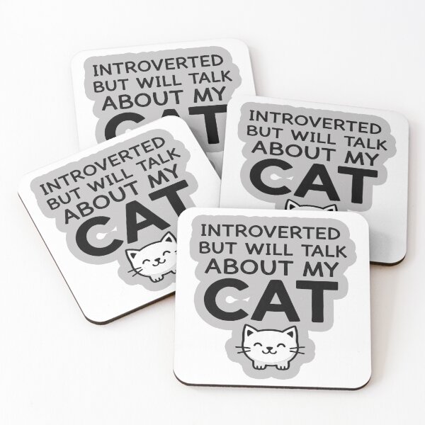 Item preview, Introverted Only Talk About Cat - Funny Anti Social Cat Lover Gift designed and sold by digiartsolution.