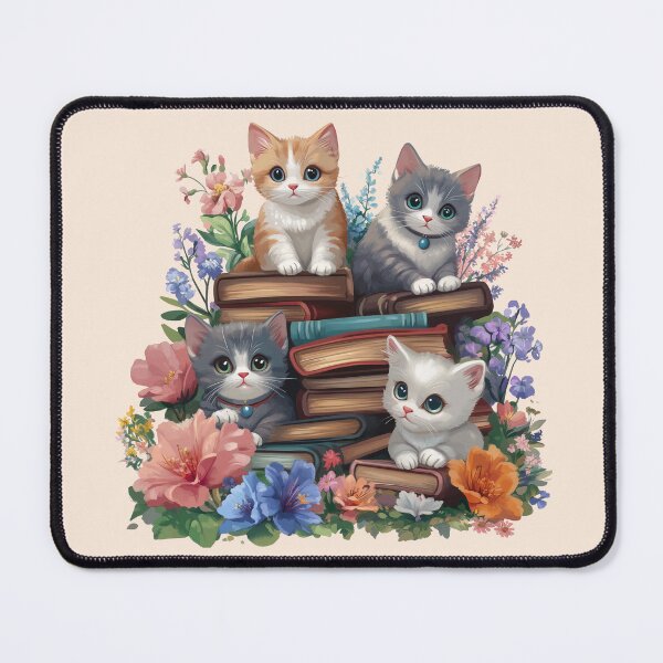 Item preview, Bookish Kitten designed and sold by bubblyrainbow.