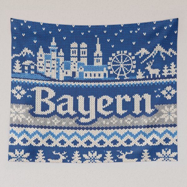 Item preview, Bavaria skyline Alpine panorama in a knitted pattern designed and sold by Mauswohn.