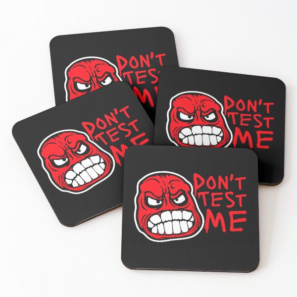 Item preview, Don't Test Me Angry Face Attitude Sassy Warning Funny Quote Logo designed and sold by shirt-o-mat.
