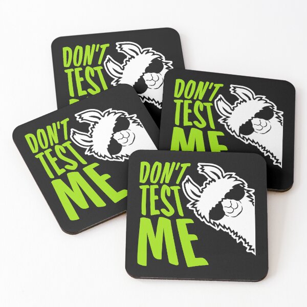 Item preview, Don't Test Me Llama Alpaca Warning Sunglasses Sassy Funny designed and sold by shirt-o-mat.