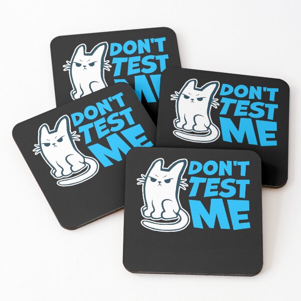Item preview, Don't Test Me Cat Pet Warning Evil Mad Sassy Funny designed and sold by shirt-o-mat.