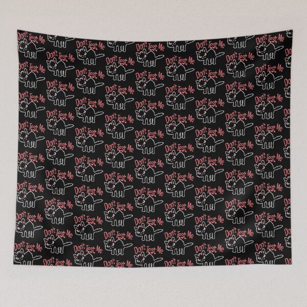 Item preview, Don't Test Me Cat Pet Warning Evil Mad Sassy Funny designed and sold by shirt-o-mat.