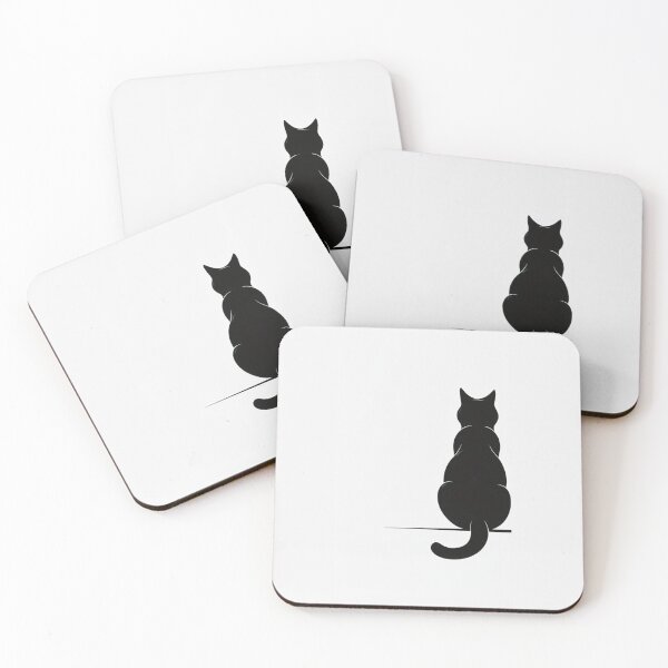 Item preview, Miss Kitty silhouette sitting on ledge in minimal style designed and sold by Rue Market.