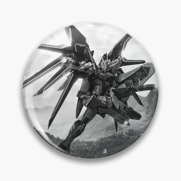 Item preview, black white STTS-909 Rising Freedom Gundam seed digital imaging illustration digital art designed and sold by sabartgunpla.