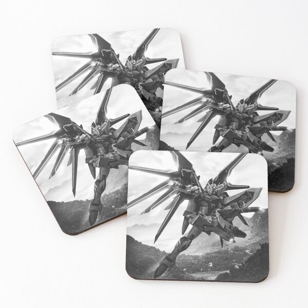 Item preview, black white STTS-909 Rising Freedom Gundam seed digital imaging illustration digital art designed and sold by sabartgunpla.