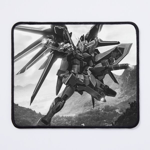 Item preview, black white STTS-909 Rising Freedom Gundam seed digital imaging illustration digital art designed and sold by sabartgunpla.