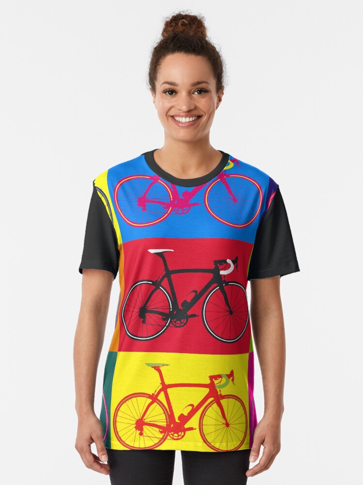 Alternate view of Bike Andy Warhol Pop Art Graphic T-Shirt