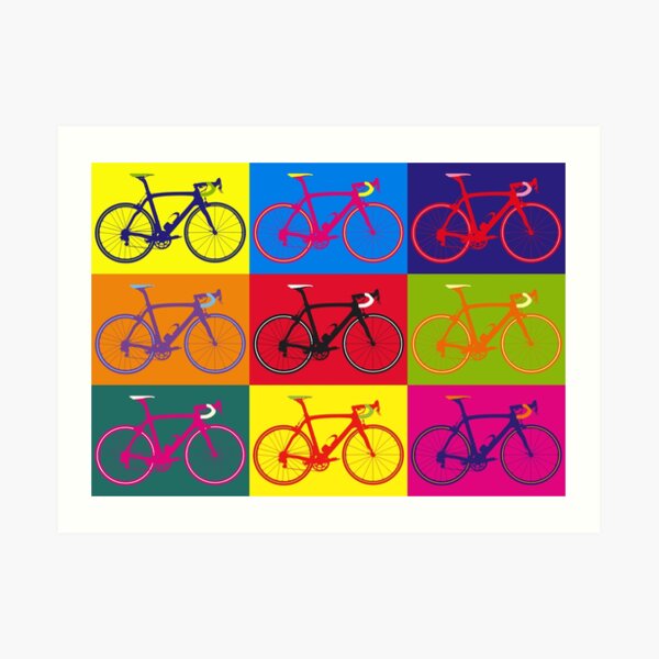 Bicicleta Andy Warhol Pop Art Lámina artística