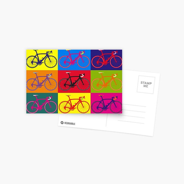 Bike Andy Warhol Pop Art Postcard